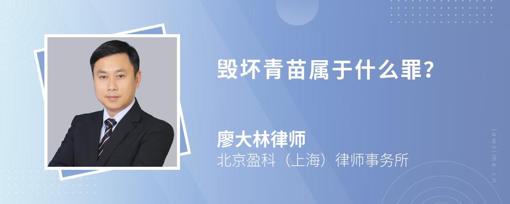 毁坏青苗属于什么罪? 毁坏青苗属于什么罪?