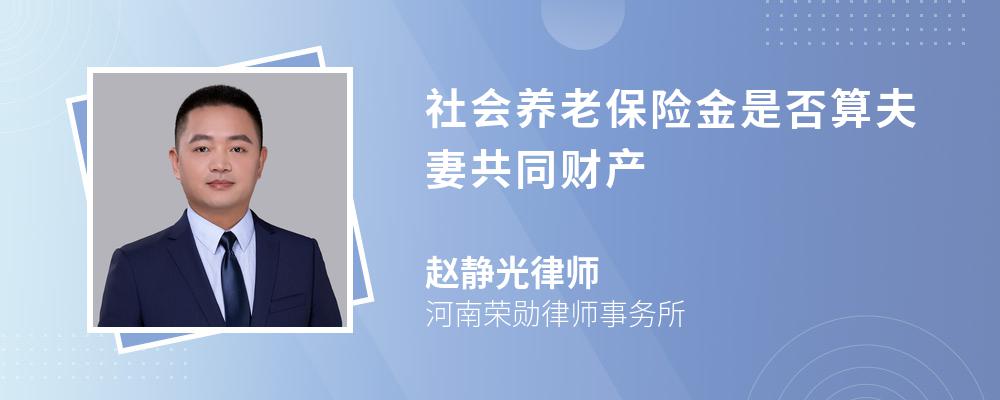 社会养老保险金是否算夫妻共同财产 社会养老保险金是否算夫妻共同财产