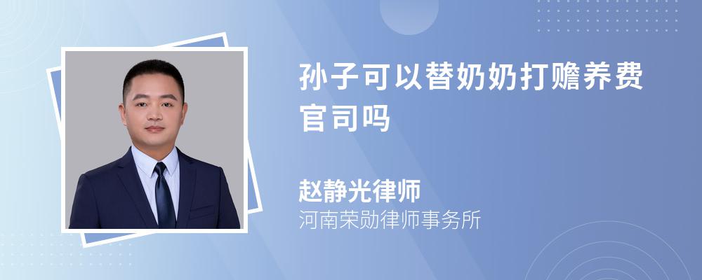 孙子可以替奶奶打赡养费官司吗 孙子可以替奶奶打赡养费官司吗