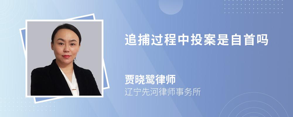 追捕过程中投案是自首吗 追捕过程中投案是自首吗