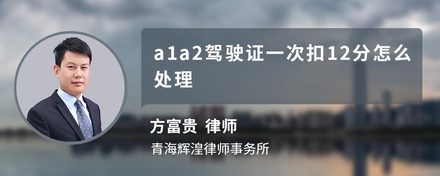 a1a2驾驶证一次扣12分怎么处理