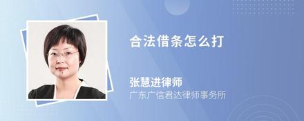 合法借条怎么打